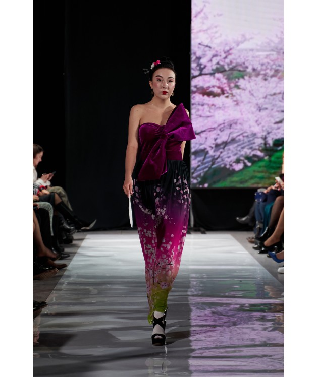 Юбка из сетки с сакурой из новой коллекции "Сакура в цвету"