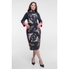 Платье из бифлекса черное из коллекции "сакура в цвету"