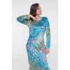 платье из бархата с переходом цвета из коллекции "сакура в цвету"