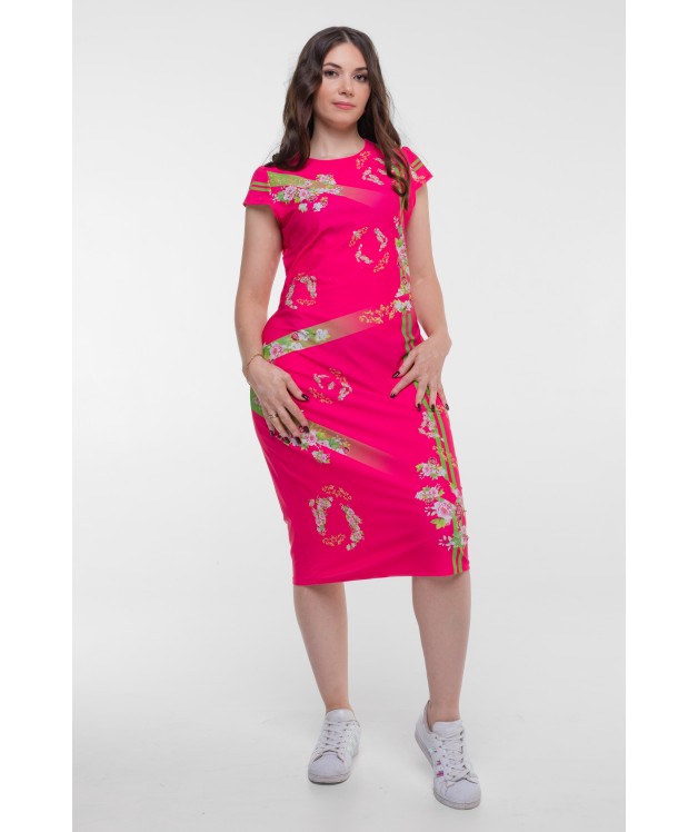 платье миди из коллекции "сакура в цвету"