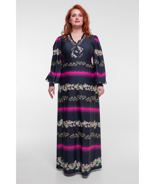 Платье в пол из новой коллекции "сакура в цвету"
