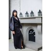 Платье из вискозы черное из коллекции "сакура в цвету"